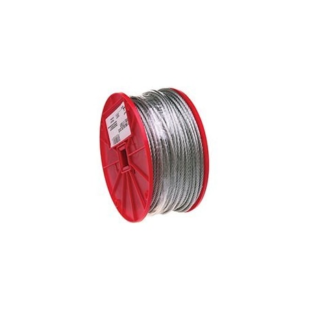 CAMPBELL CHAIN & FITTINGS Campbell 7000327 Aircraft Cable, 184 lb Working Load Limit, 500 ft L, 3/32 in Dia 700-0327